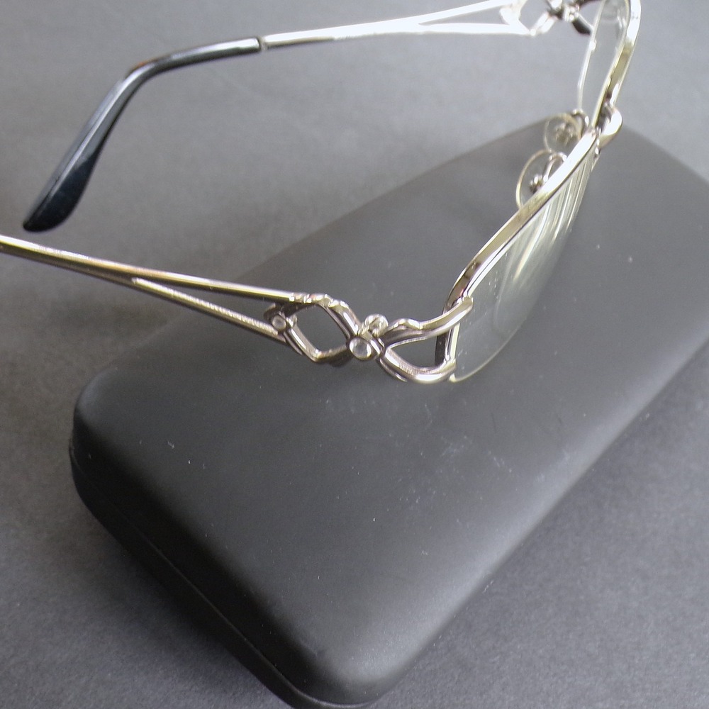 Cote D'Azur Boutique 174 C2 Eyeglass Frames – Silver Chrome Vintage – 51-18-135